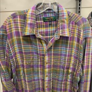 COLOURS by ALEXANDER JULIAN Plaid L 90s VTG